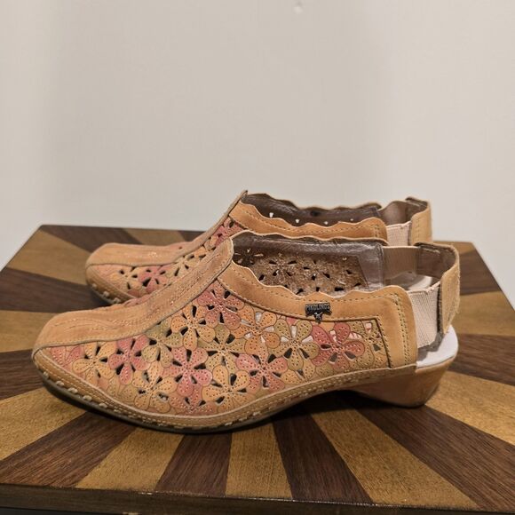 Pikolinos Women 36 Romana Leather Shoes Sandals Floral Pink Boho Cottage Western - Picture 5 of 13